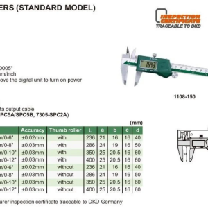 INSIZE Digitālais bīdmērs 150mm
